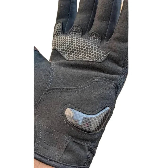 LS2 Chaki Carbon Riding Gloves - Black