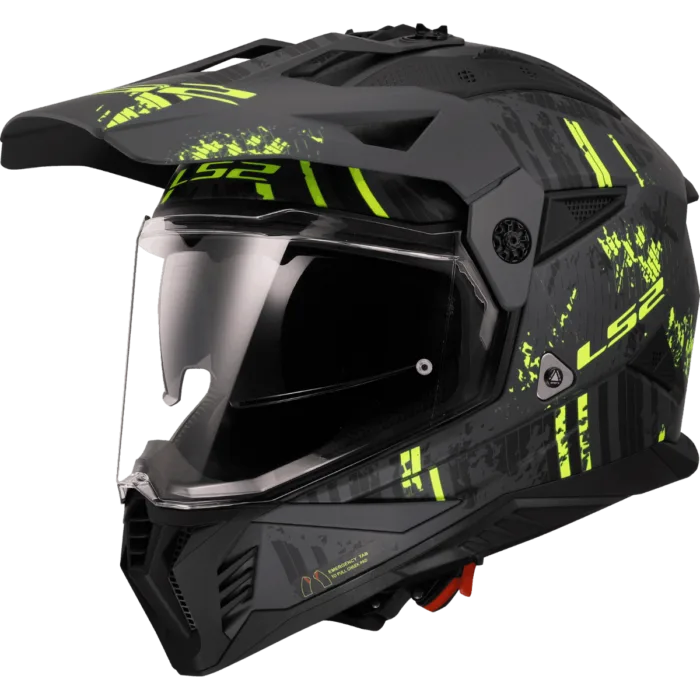 MX436 PIONEER II CRAZY MATT BLACK H-V YELLOW - 06