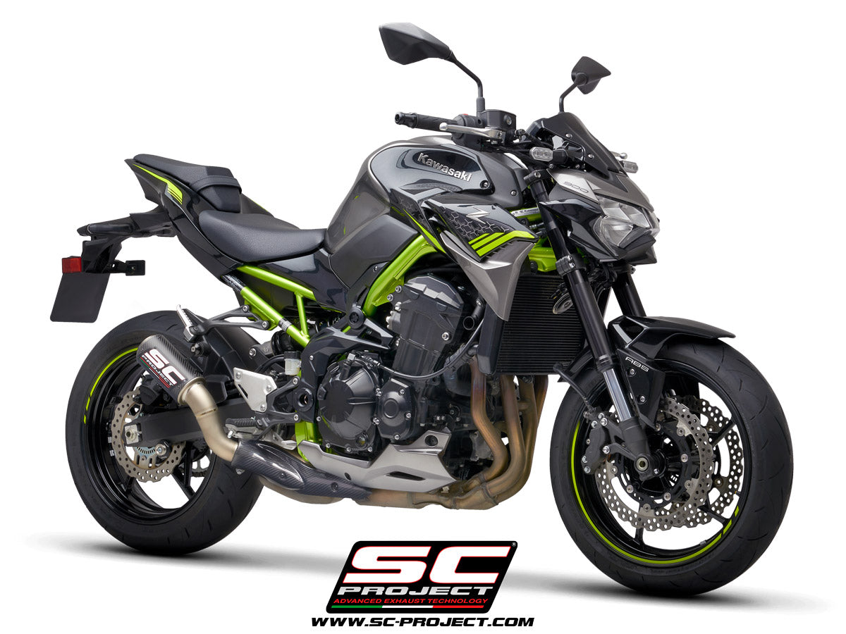 SC Project CR-T Carbon With Stoneguard Grid Exhaust for Kawasaki Z900 (2020-22)