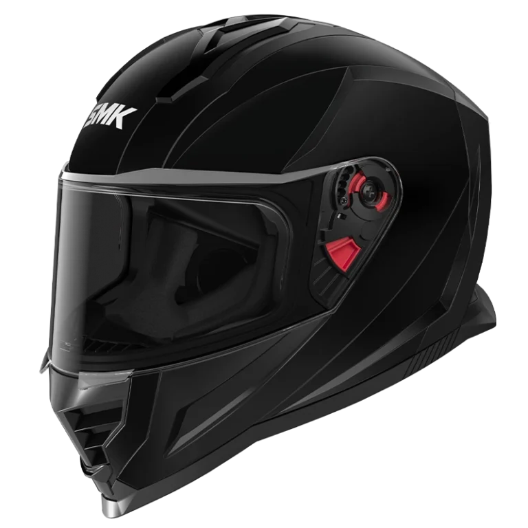 SMK NOVA SOLID GL200 BLACK GLOSSY FULL FACE HELMET