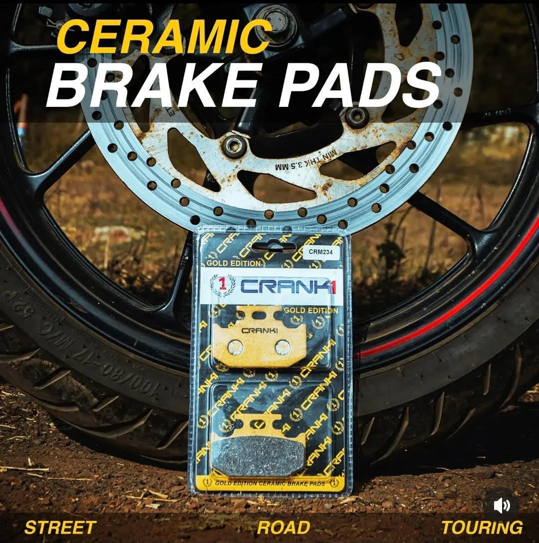 Ceramic Brake Pads For TVS Apache RTR 160 4V - Rear - CRM269 - 1 Set - CRANK1