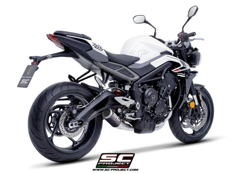 SC Project CR-T Carbon Full Exhaust System 3-1 for Triumph Street Triple 765 RS (2023-24)