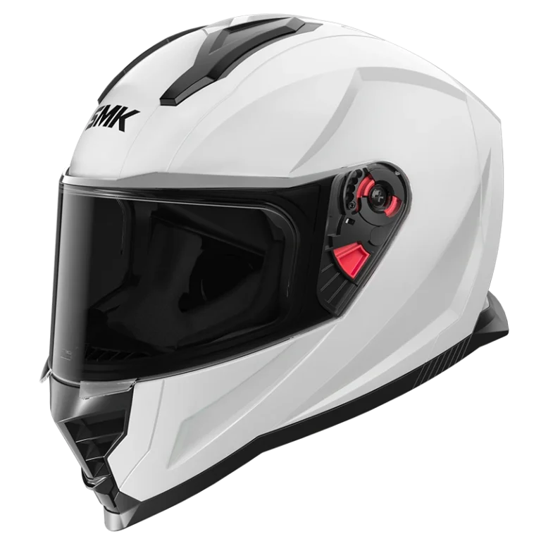 SMK NOVA SOLID GL100 WHITE GLOSSY FULL FACE HELMET