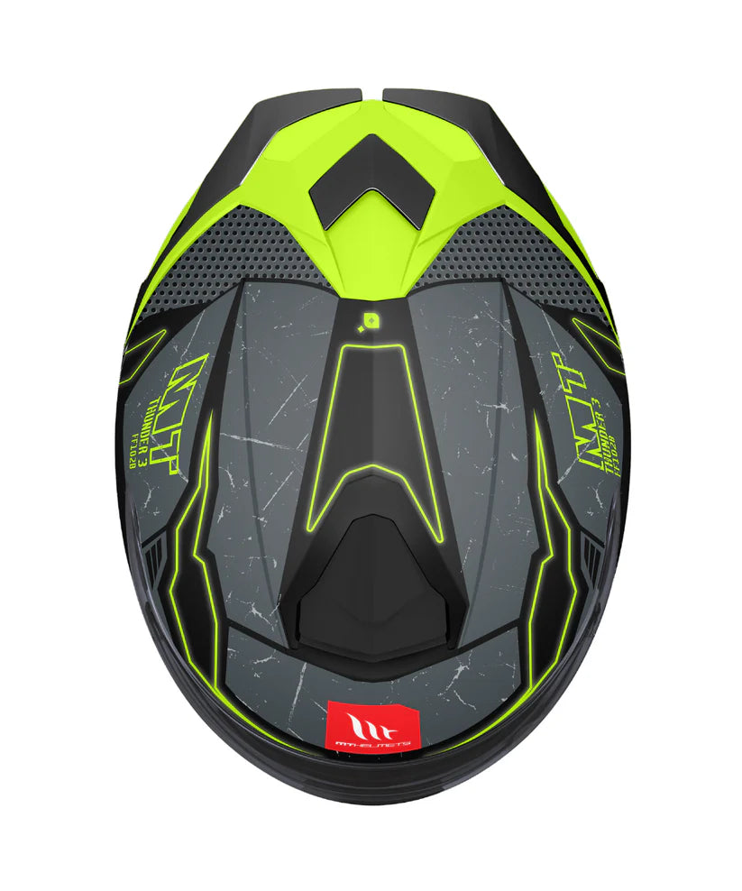 MT Thunder 3 SV Pro T-X C2 Helmet - Matt Grey Green Red