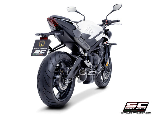 SC Project CR-T Carbon Full Exhaust System 3-1 for Triumph Street Triple 765 RS (2023-24)