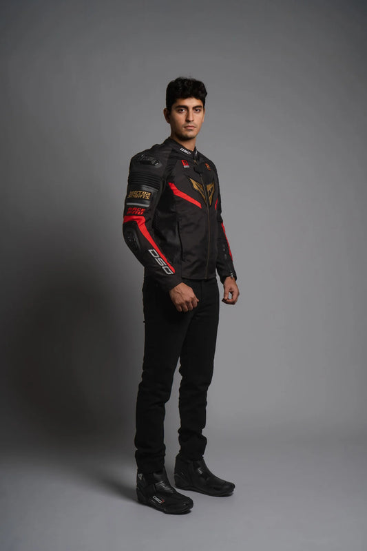 DSG Race Pro V3 Riding Jacket - Black Red Gold