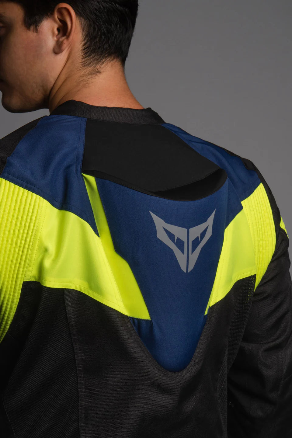 DSG Apex V2 Riding Jacket - Black Blue Yellow Fluo