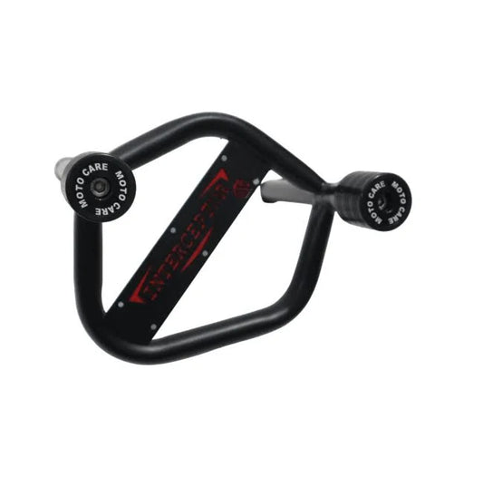 Motocare interceptor with plate crash guard