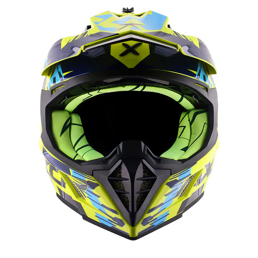 X-cross X1 Helmet - Neon Yellow Blue