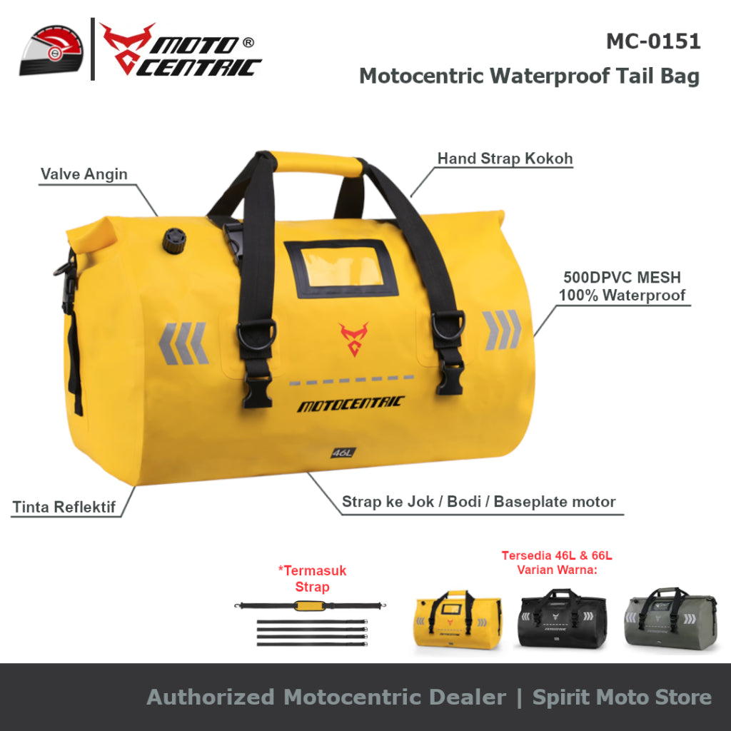 MOTOCENTRIC WATERPROOF TAIL BAG 46L
