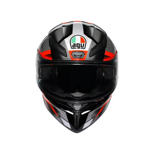 K1 S FASTLAP BLACK/GREY/RED - MOTORBIKE FULL FACE HELMET DOT