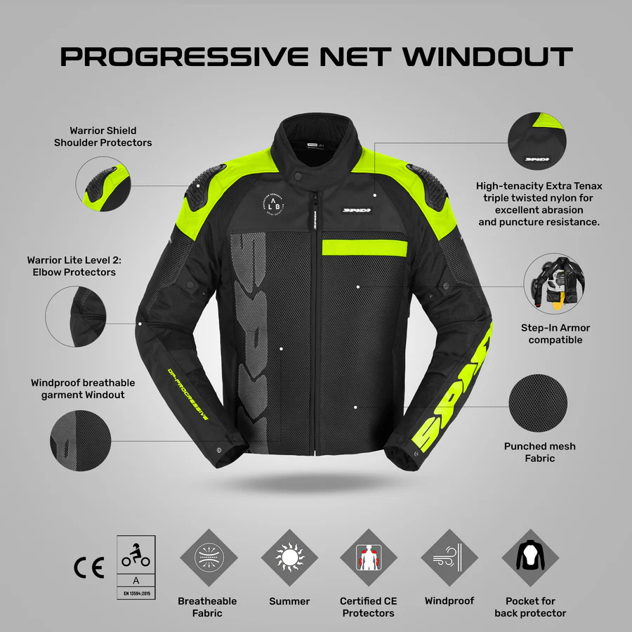 SPIDI PROGRESSIVE NET WINDOUT JACKET