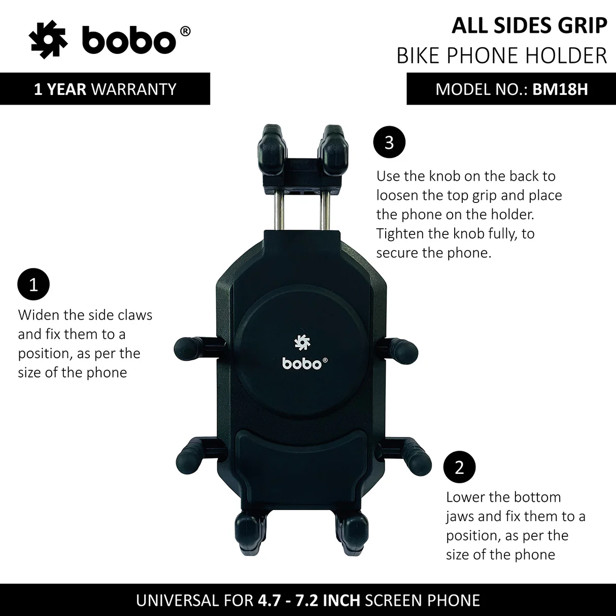 BOBO BM18H - Anti-Vibration (Wireless + USB-C Charger)