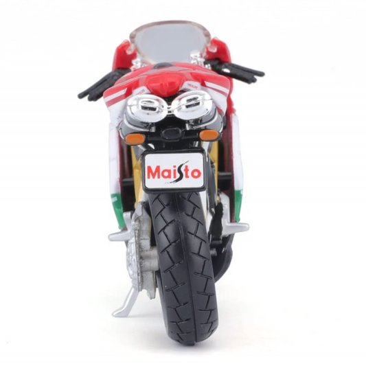 White Ducati 1098 S Tricolore 1:18 Scale Bike by Maisto