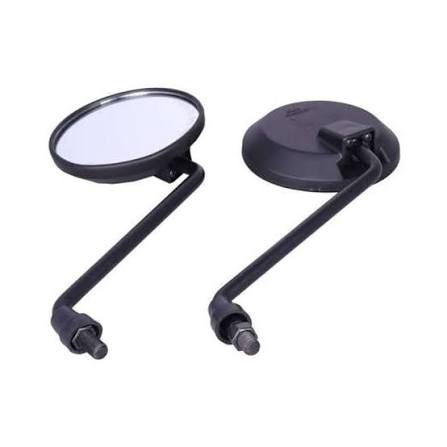 Autobird Round Shape Rear View Mirrors For Royal Enfield Thunderbird Bikes Set of 2