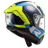 LS2 FF805 THUNDER Carbon Racing 1 Gloss Blue Hi Viz Yellow Helmet