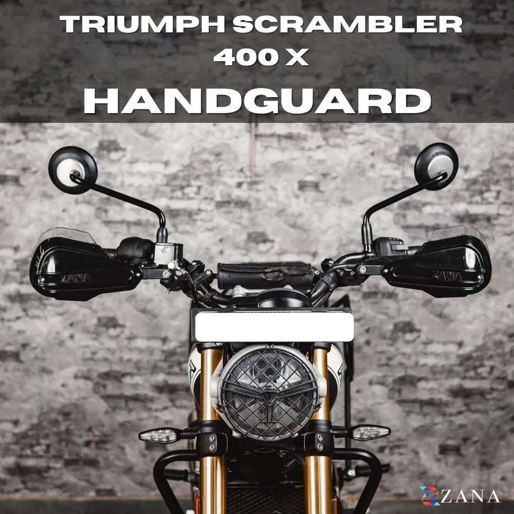 Zana- Hand Guard (Black) For Triumph Scrambler 400 X / Scrambler 400 XC / Tracker 400