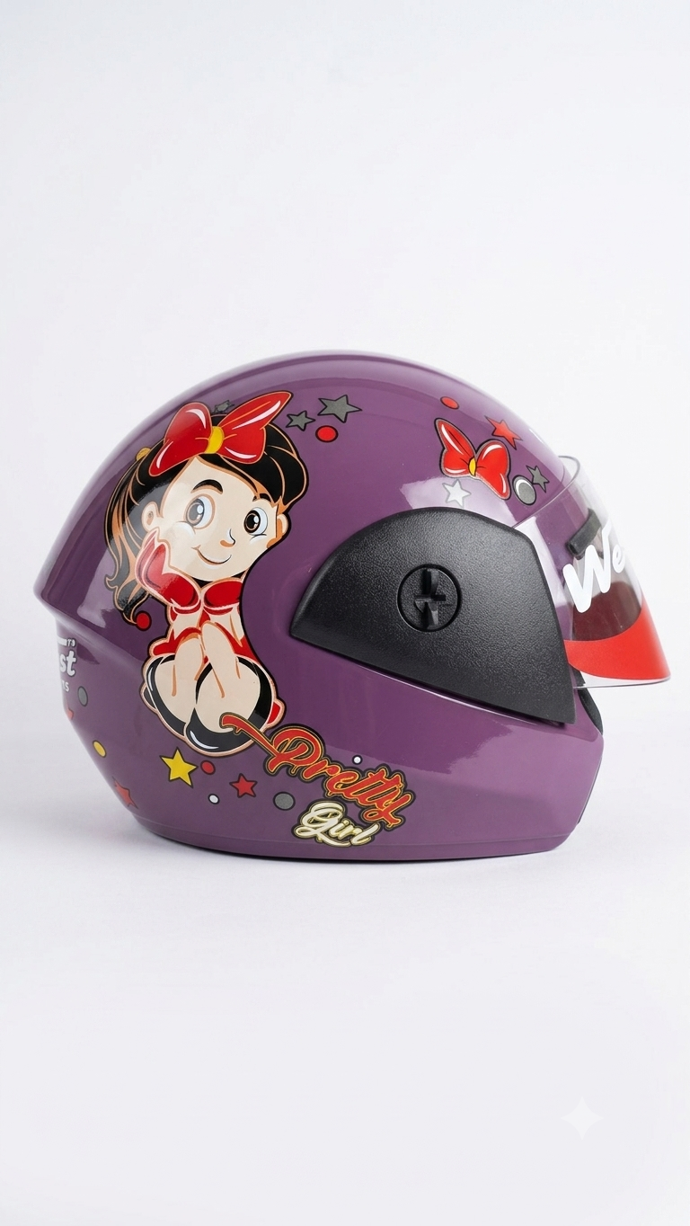 WEST HELMETS FRENZY OF PRETTY GIRL PURPLE GLOSS