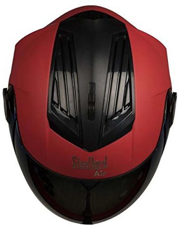 Steelbird Air SBA 2 Matt Sports Red Motorbike Helmet (Red)