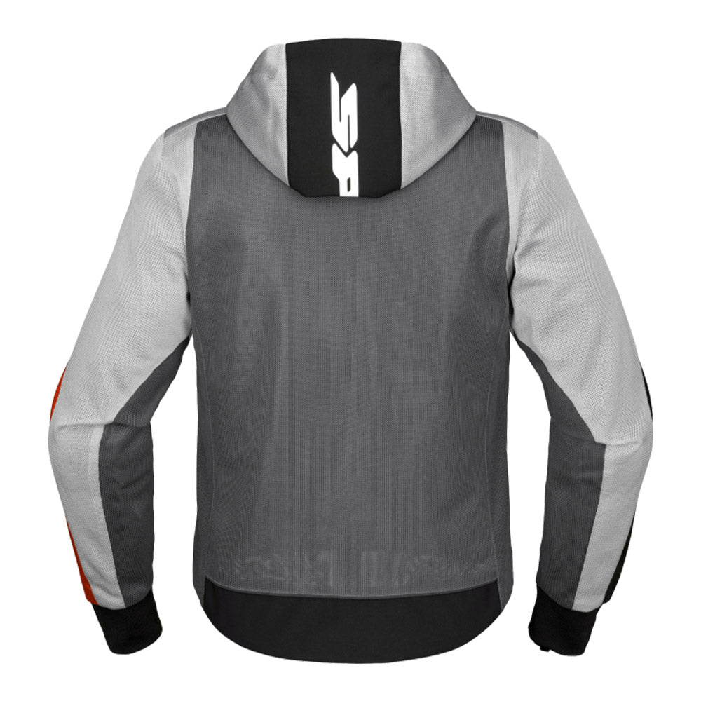 Hoodie Net Jacket - Grey / Red