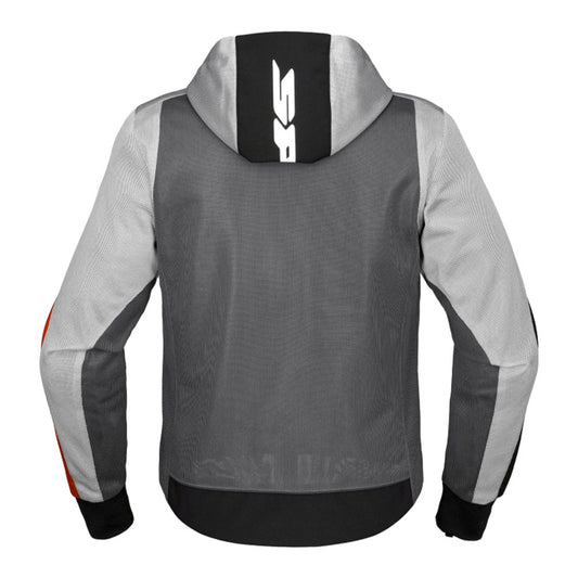 Hoodie Net Jacket - Grey / Red