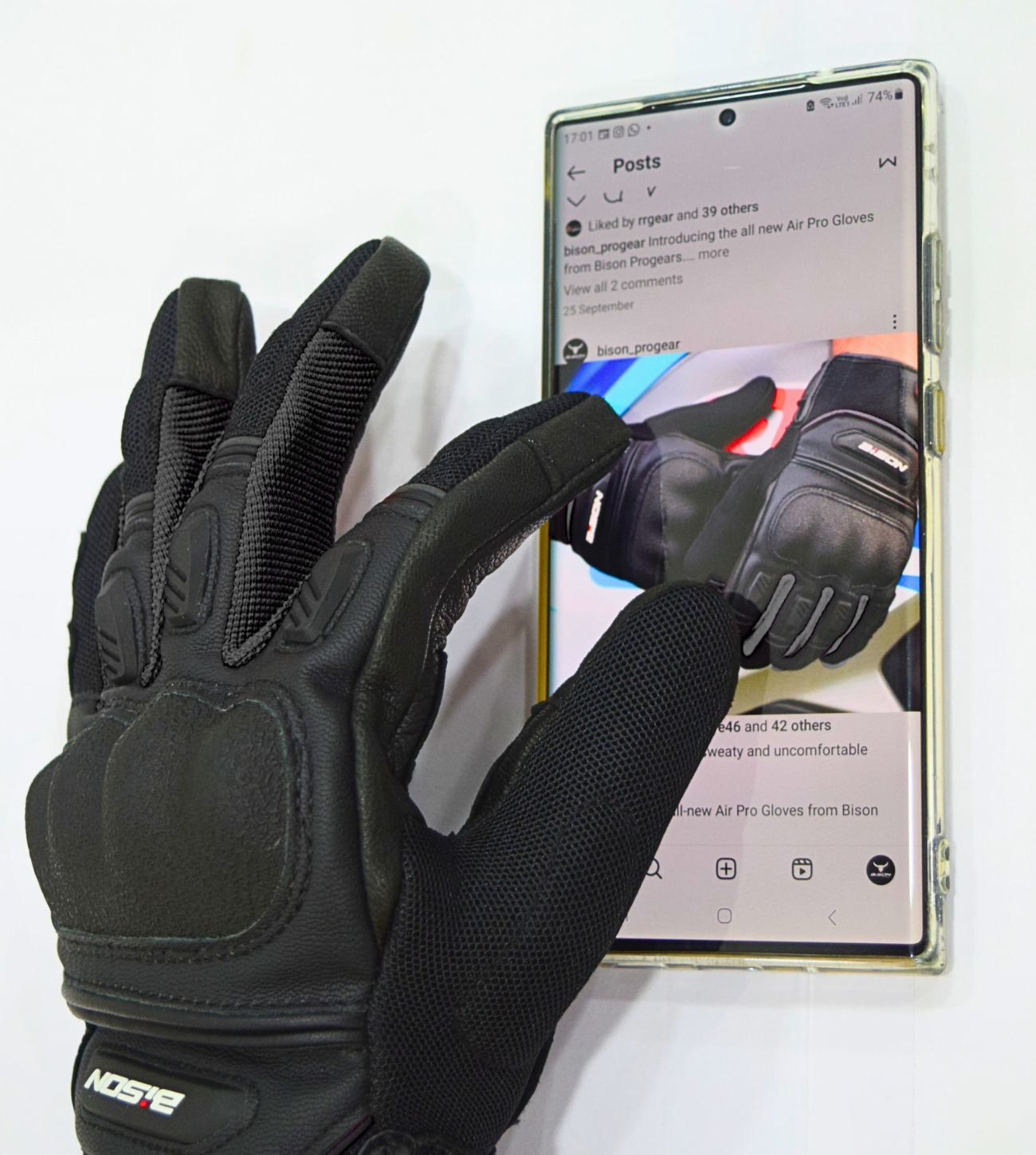AIR PRO – BLACK HI-VIZ GLOVES