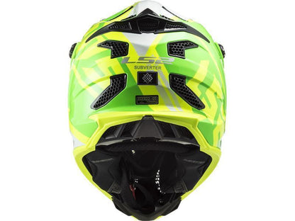 LS2 MX700 Subverter Evo casco moto cross Gammax MATT H-V Yellow / Green