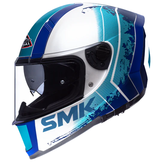 SMK Force Koster Gloss White Blue (GL158)