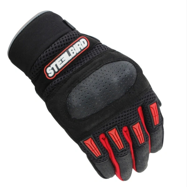 STEELBIRD Riding Gloves Adventure Sports Red
