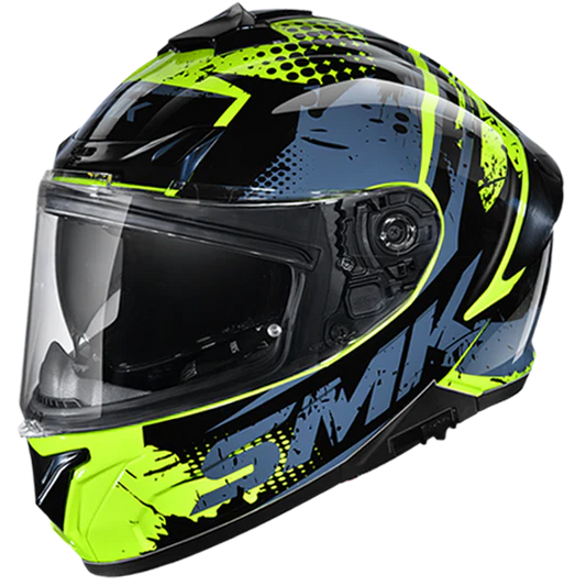 SMK Typhoon Grunge Black Grey Gloss (GL426) Helmet