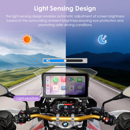 LBC MOTO Carpuride W602BS 6" Motorcycle Stereo-Designed for BMW Motorcycle Compatible with Wonder Wheel Control
