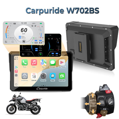LBC MOTO Carpuride W702BS - 7" BMW Motorcycle CarPlay with OEM Controller Integration