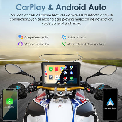 LBC MOTO Carpuride W702BS - 7" BMW Motorcycle CarPlay with OEM Controller Integration