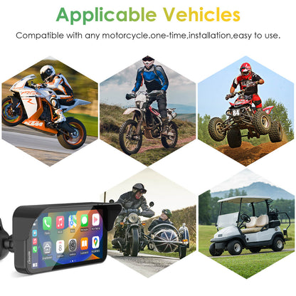 LBC MOTO UNIVERSAL - Carpuride W603D with TPMS | Wireless Portable Motorcycle Stereo with HD Dual Cameras