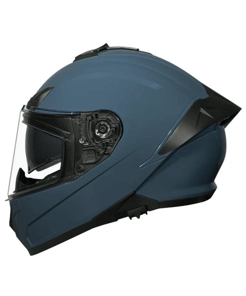 SMK Typhoon Solid Sharkskin GL500 Full Face Helmet - Gloss Blue Black