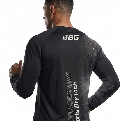 BBG SPORTS DRY TECH Base Layer(Top) BLACK