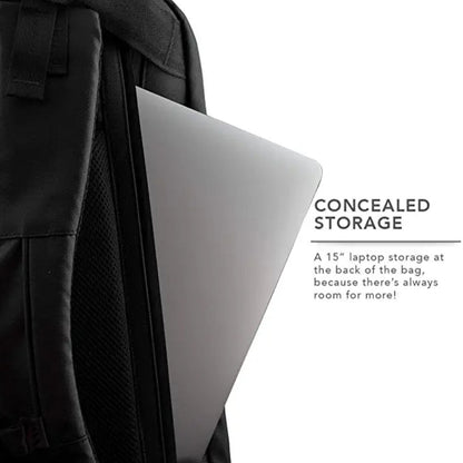 Carbonado GT2 15.6-inch & 17.3-inch Polycarbonate Biker Laptop Bag/Backpack (20 Liters, Midnight Black)