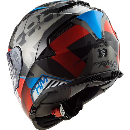 FF800 Storm Slant Blue Fluro Orange Matt Helmet