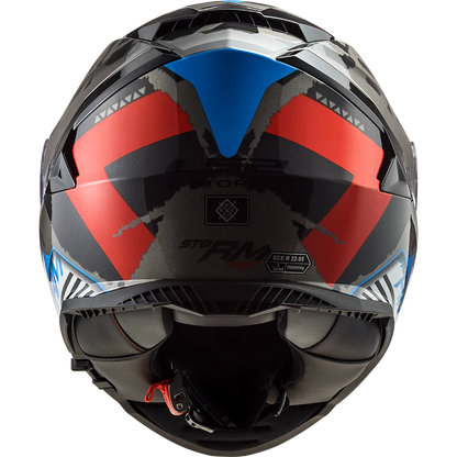 FF800 Storm Slant Blue Fluro Orange Matt Helmet