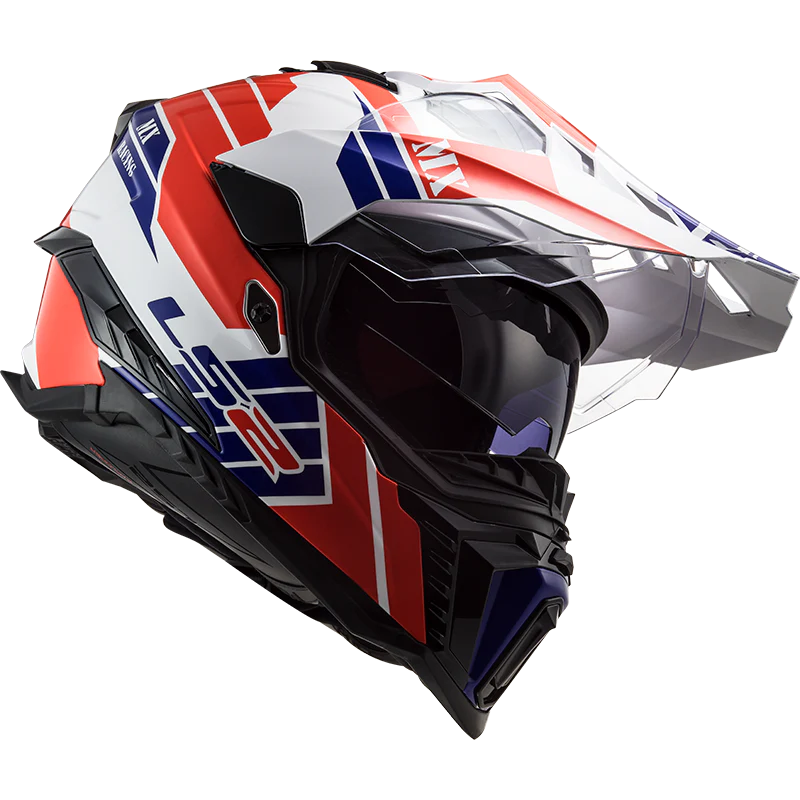 LS2 MX701 Explorer Atlantis Gloss White Red Blue Helmet