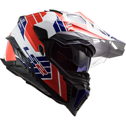 LS2 MX701 Explorer Atlantis Gloss White Red Blue Helmet