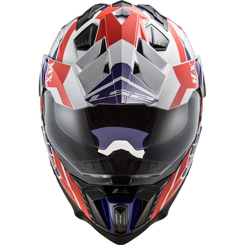 LS2 MX701 Explorer Atlantis Gloss White Red Blue Helmet