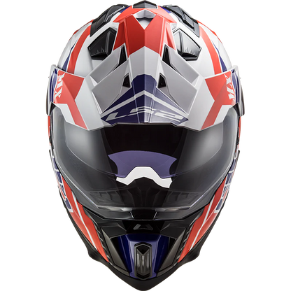 LS2 MX701 Explorer Atlantis Gloss White Red Blue Helmet