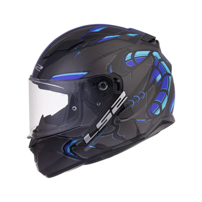 LS2 FF320 STREAM EVO ZUKO MATT BLACK BLUE WITH PINLOCK