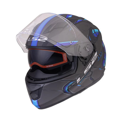 LS2 FF320 STREAM EVO ZUKO MATT BLACK BLUE WITH PINLOCK