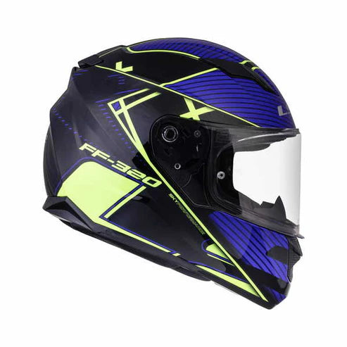 LS2 FF320 STREAM EVO LEVEL HELMET - GLOSS BLACK HI-VIZ YELLOW motorizzr
