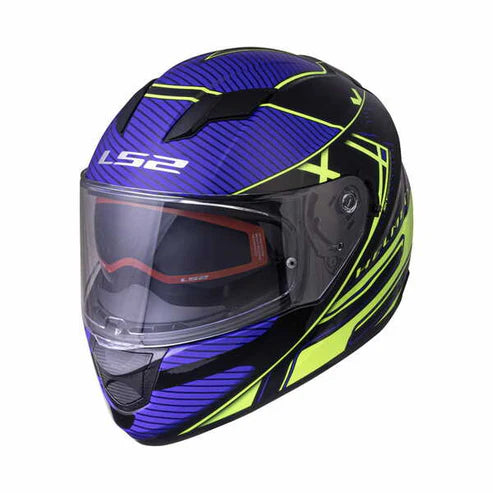 LS2 FF320 STREAM EVO LEVEL HELMET - GLOSS BLACK HI-VIZ YELLOW motorizzr
