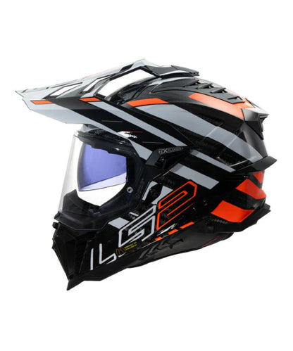 LS2 MX701 Explorer Carbon Fiber Edge Helmet (ECE 22.06) - Fluo Orange