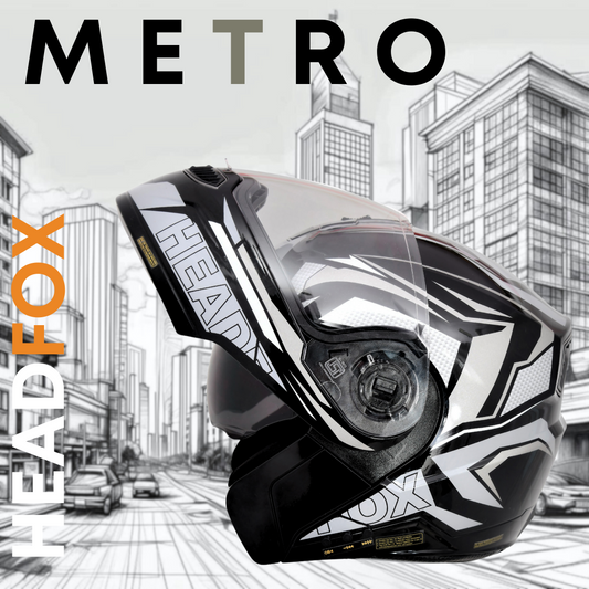 NF2 METRO GLOSS GREY FLIP-UP DOUBLE VISOR HELMET