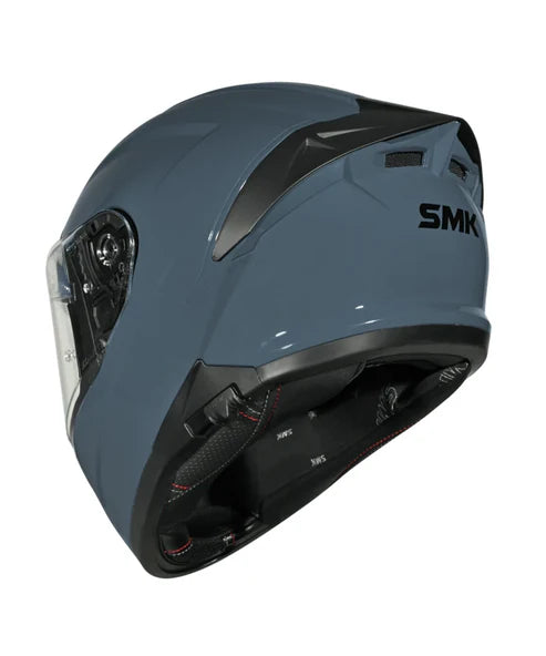 SMK Typhoon Solid Sharkskin GL500 Full Face Helmet - Gloss Blue Black